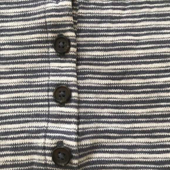 Madewell Blue Indie Henley Bodysuit in Stripe Size XXS - Picture 6 of 13